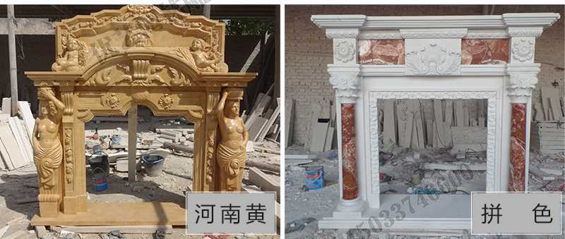 石雕壁爐架款式，定制石雕壁爐架，石雕壁爐架廠家